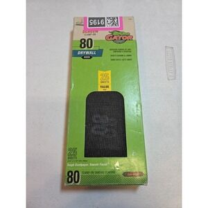 Gator Drywall Sandpaper 25 Screen Sheets each 4.25" W x 11.25" L 80-Grit‎
